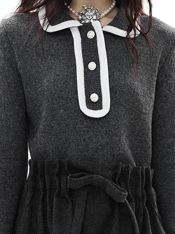 Bi-color Piping Polo Knit