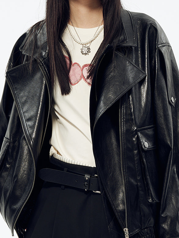 Fake Leather Riders Jacket