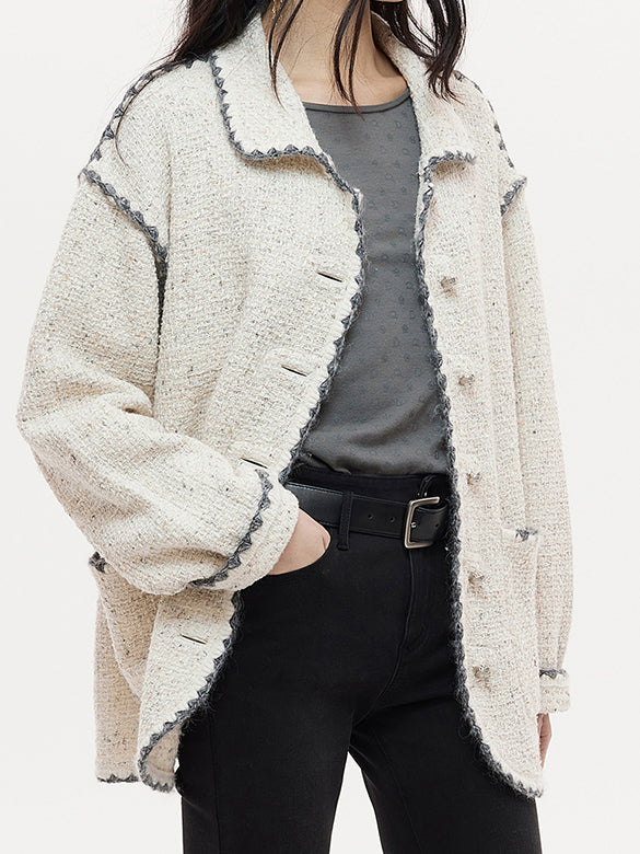 Embroidery Piping Knit Outer