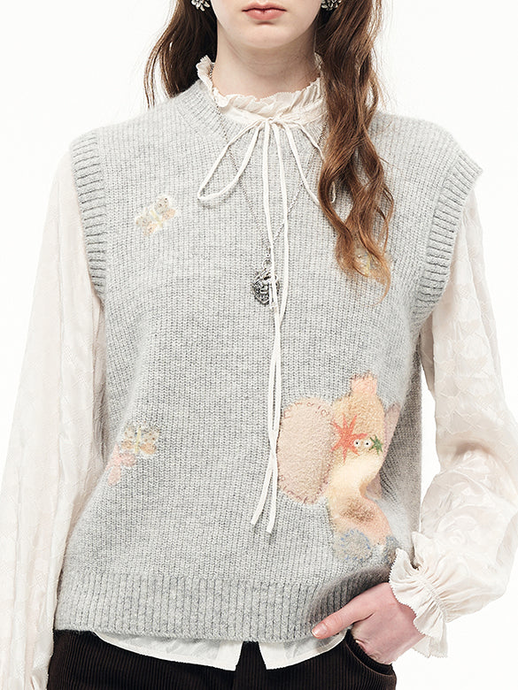 Character Design Sleeveless Knit