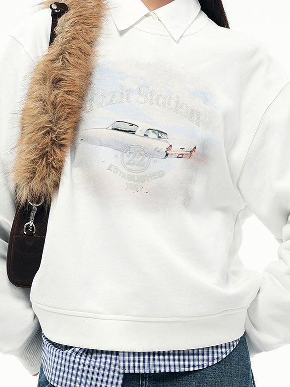 Printed & Beads Sweatshirt