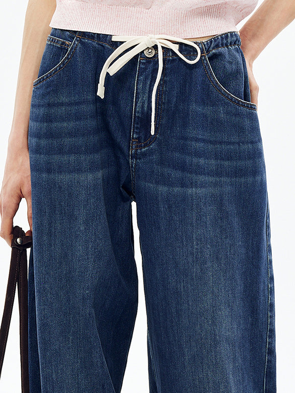 Waist Code Denim Pants