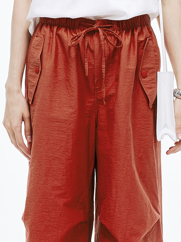 Red Nylon Work Pants