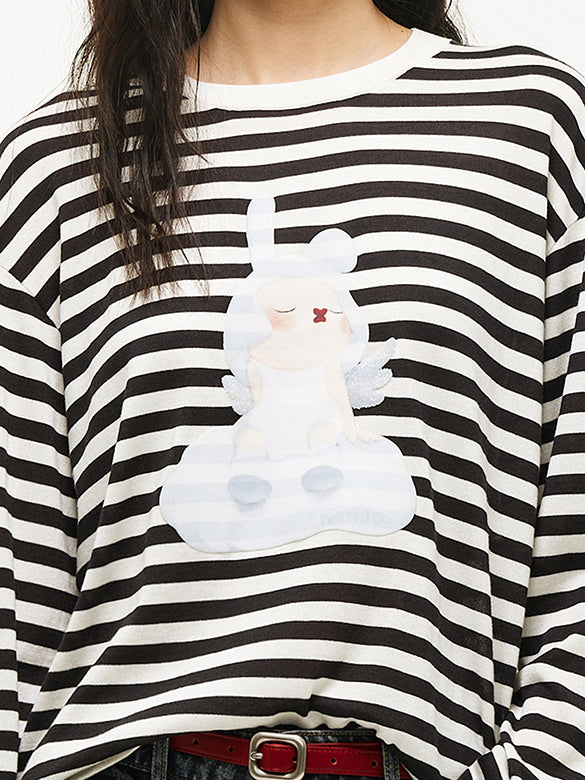 Printed Beads Stripe Knit
