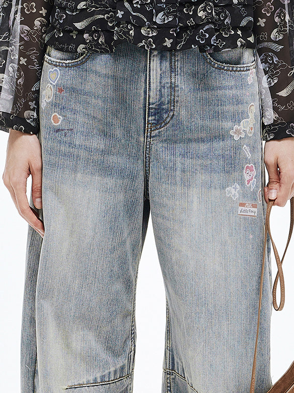 Seal Style Denim Pants