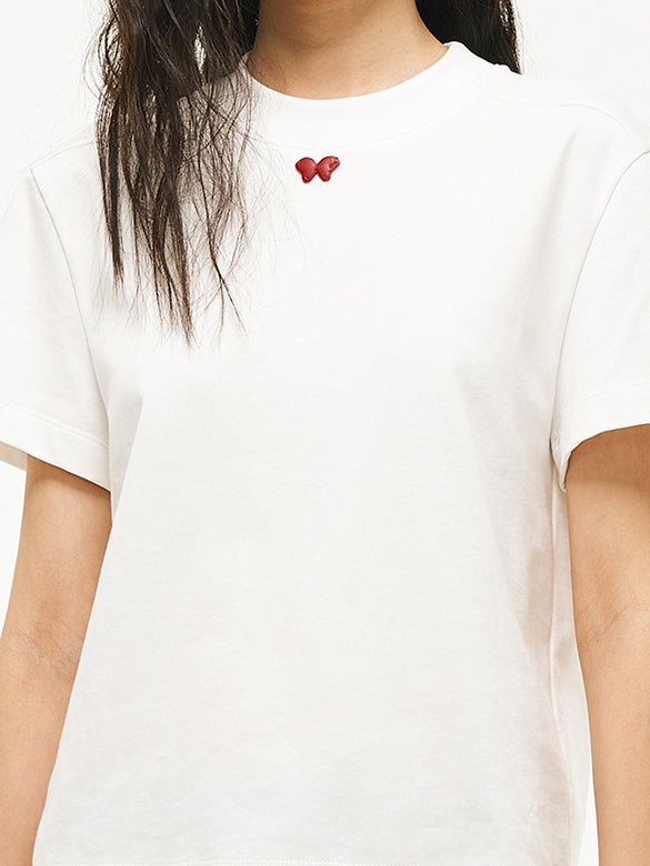 Butterfly One-point Compact T-shirt