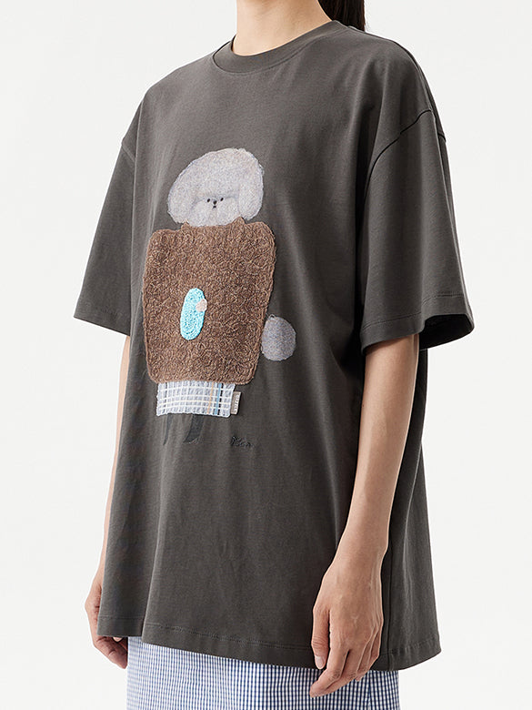 3D Embroidery Character T-shirt