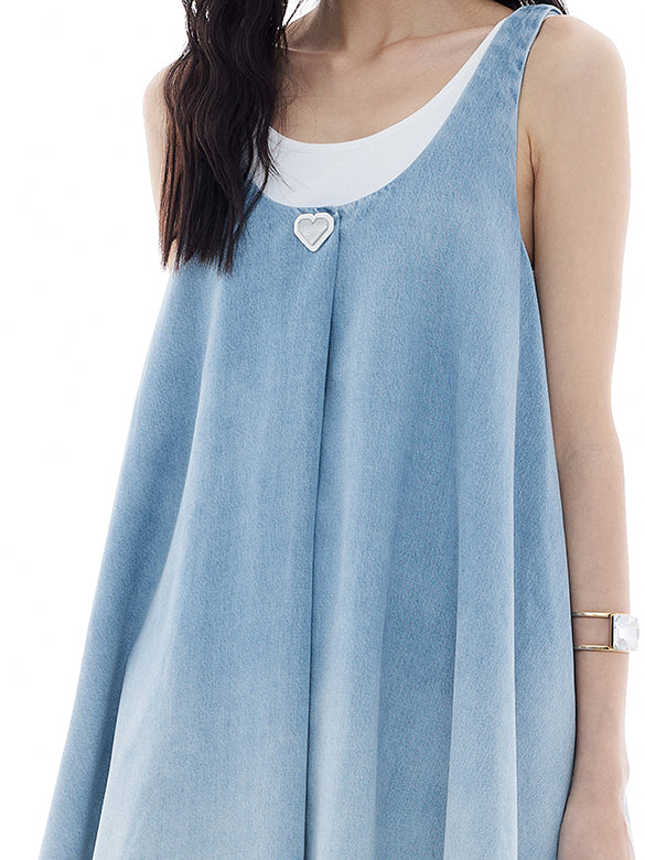 Gradation Color Denim Dress