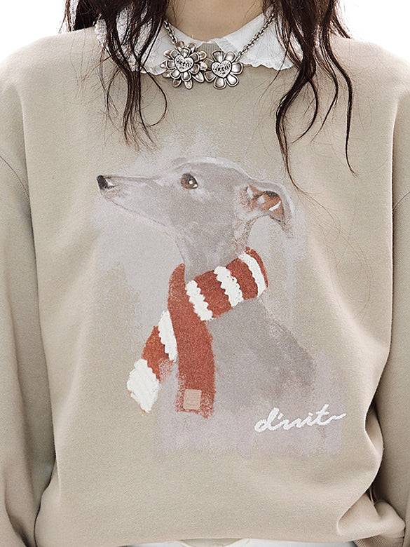 Dog Printed Sweatshirt