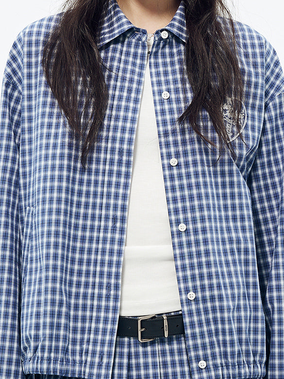 Plaid Shirt Blouson