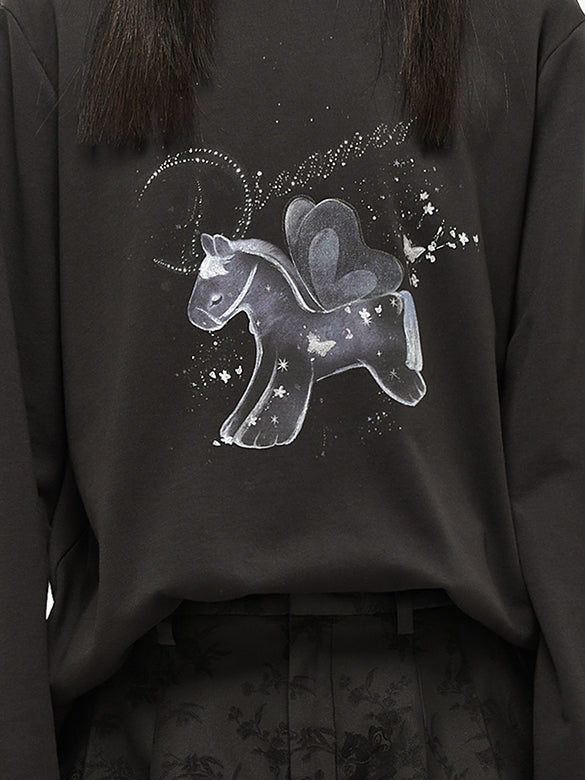 Printed Beads Sweatshirt