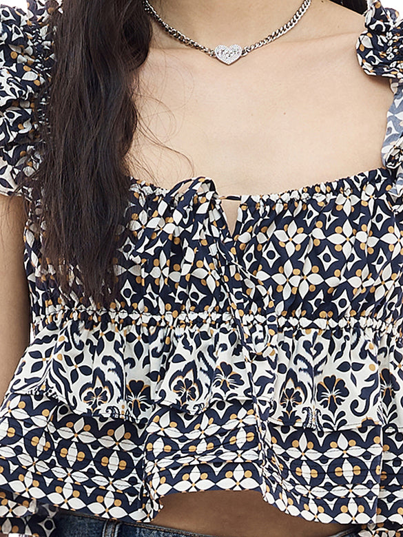 Geometric Pattern Bustier