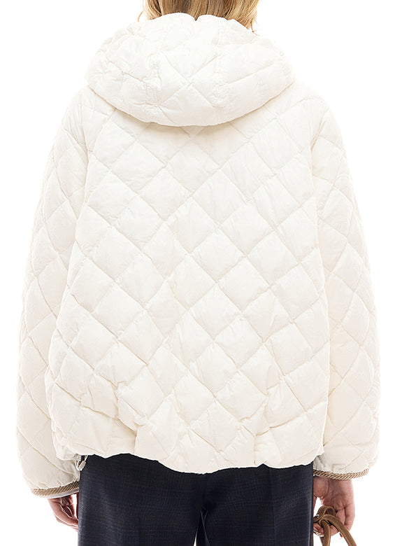 Corduroy Piping Monogram Down Jacket