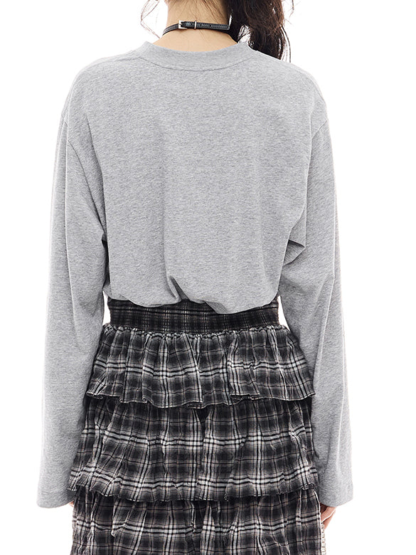 Cat Printed Long Sleeves T-shirt