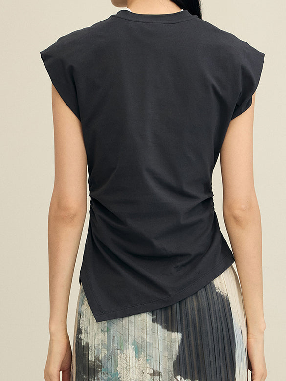 Embroidery Design Asymmetry Top