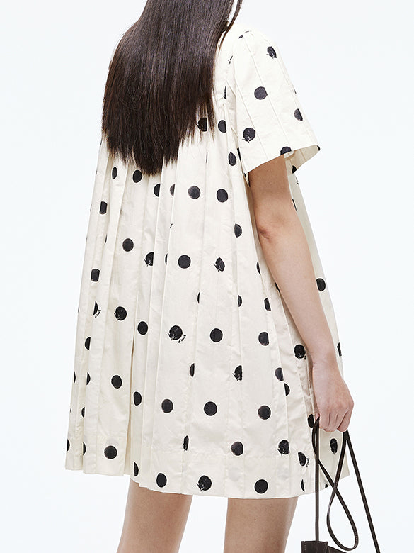 Polka Dot Pleats Dress