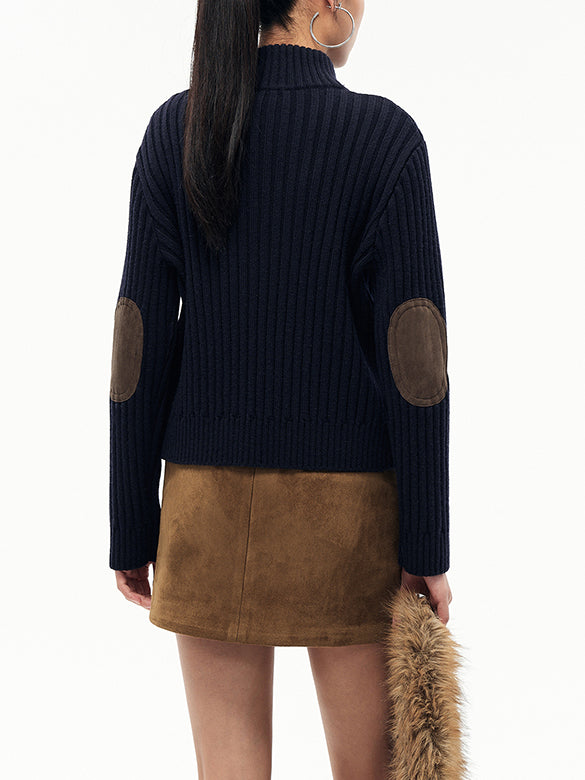 Piping Zipper Knit