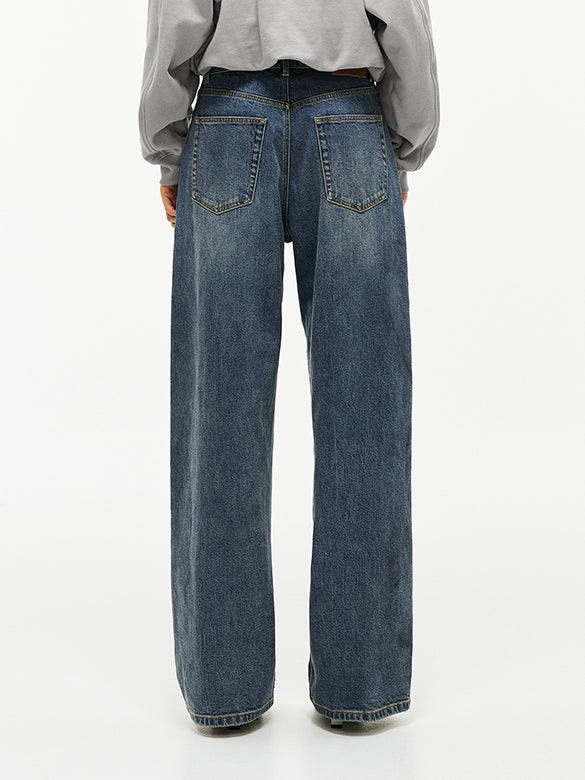 Printed Denim Pants