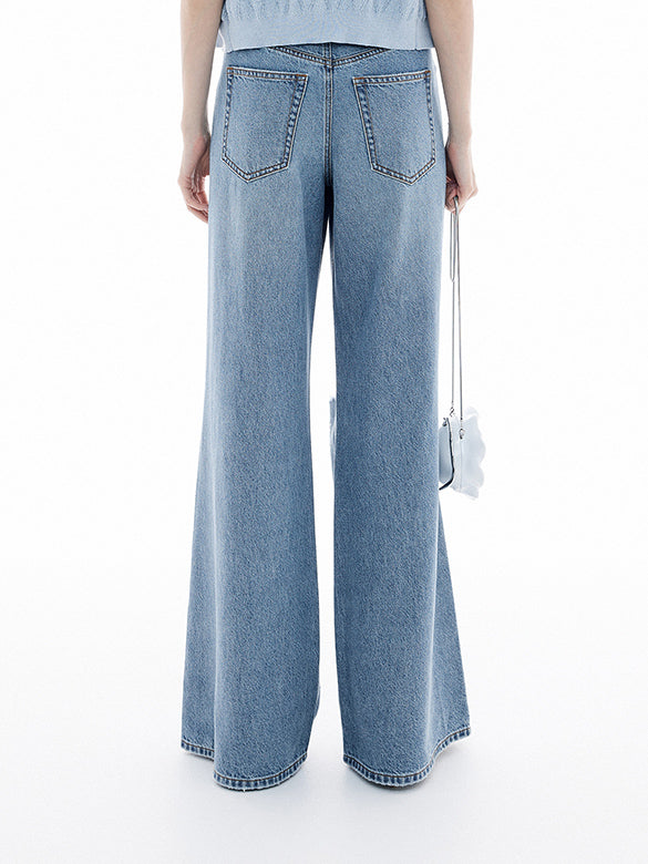 Beads & Damage Denim Pants