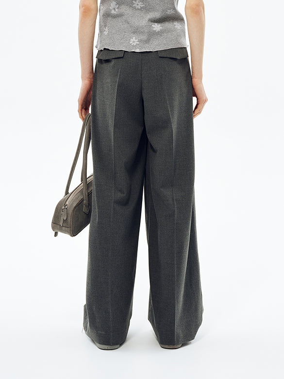 Plaid Waist Slacks Pants