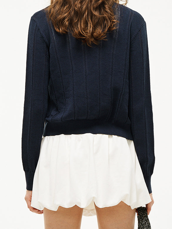 Line Retro Zipper Knit
