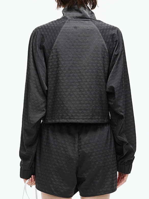 Monogram Pattern Zipper Blouson