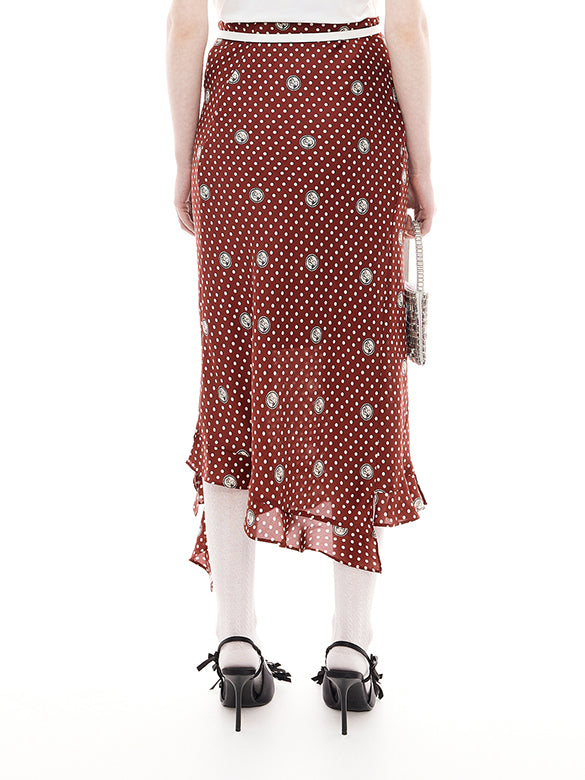 Printed Satin Skirt