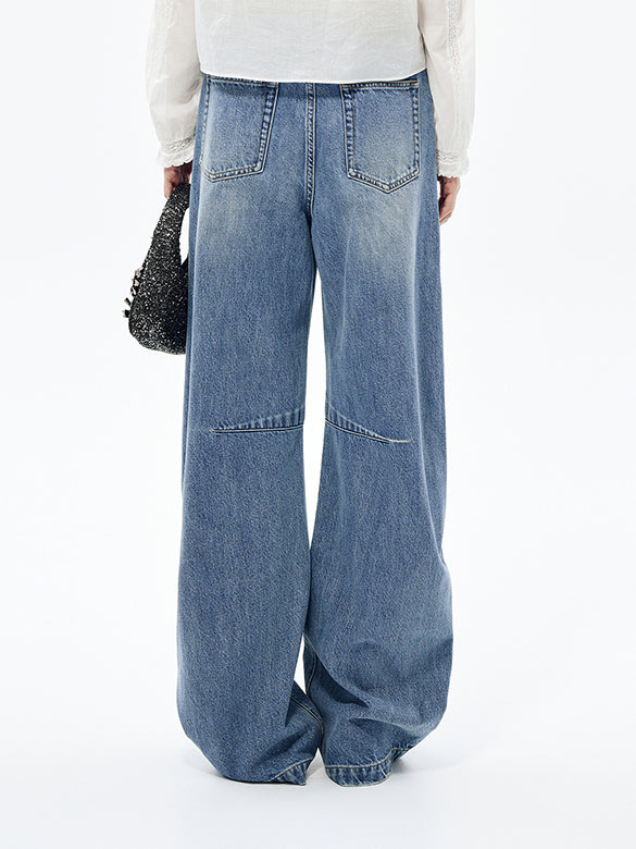 Bi-color Switch Denim Pants