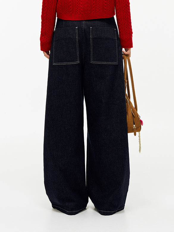 Butterfly Patch Rigid Denim Pants