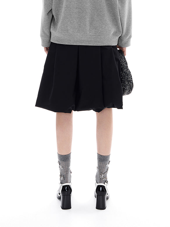 Padded Taffeta Skirt