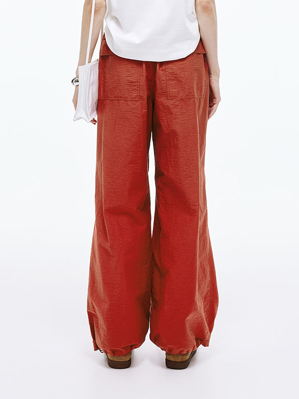 Red Nylon Work Pants