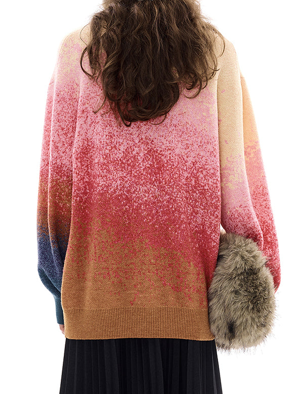 Graduation Color Knit Top