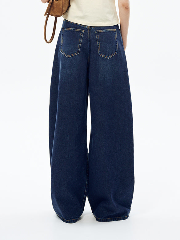Belted Denin Pants