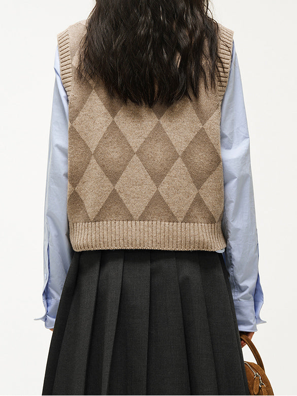 Argyle Knit Vest
