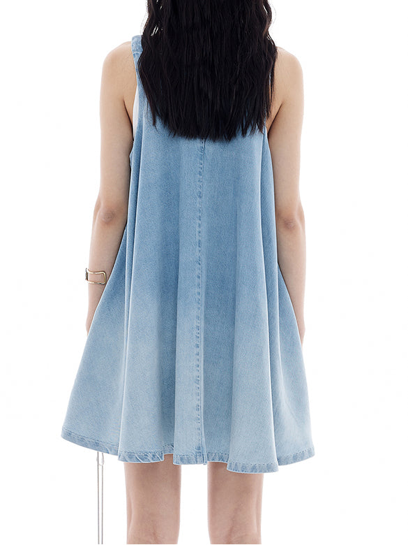 Gradation Color Denim Dress