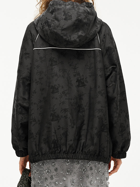 Unicorn Jacquard Sporty Zipper Blouson