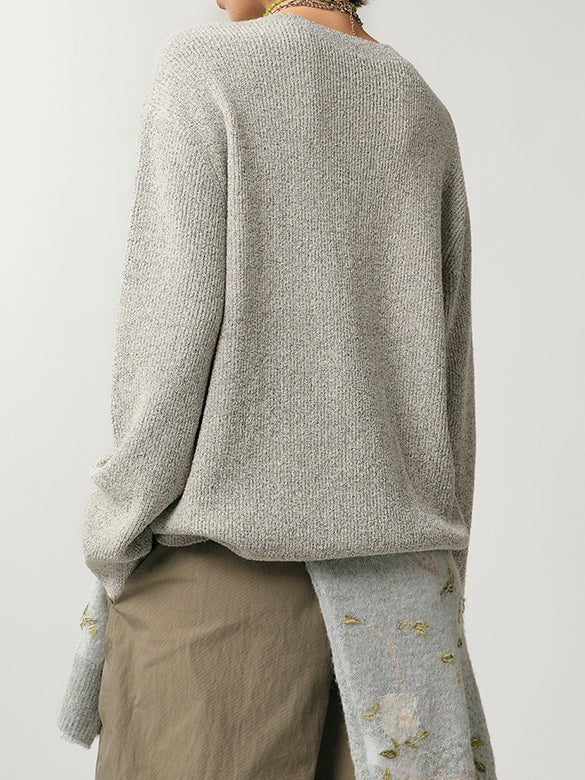 Horse Embroidery Knit Top