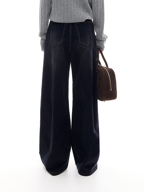 Belted Wide Corduroy Pants