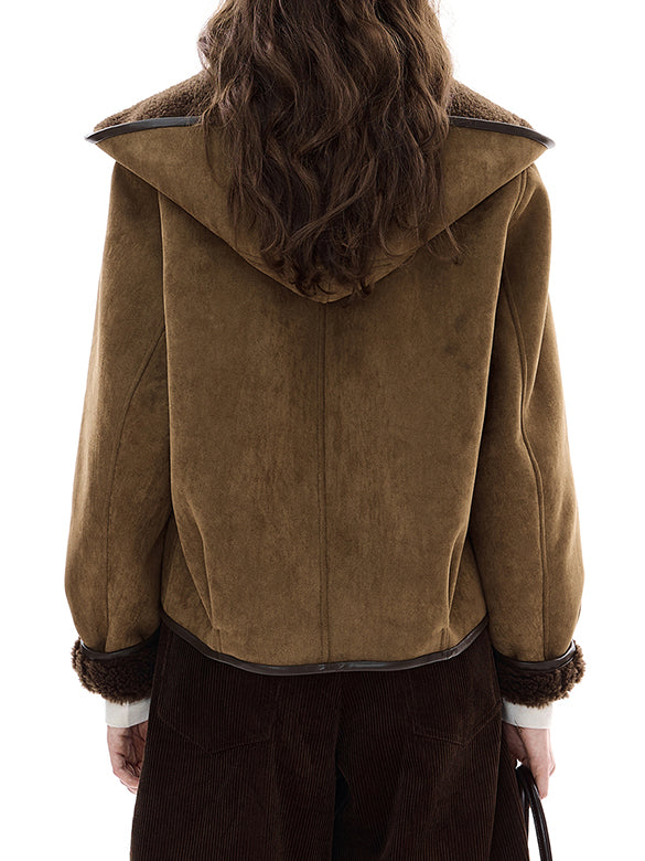 Fake Mouton Hoodie Duffle Blouson