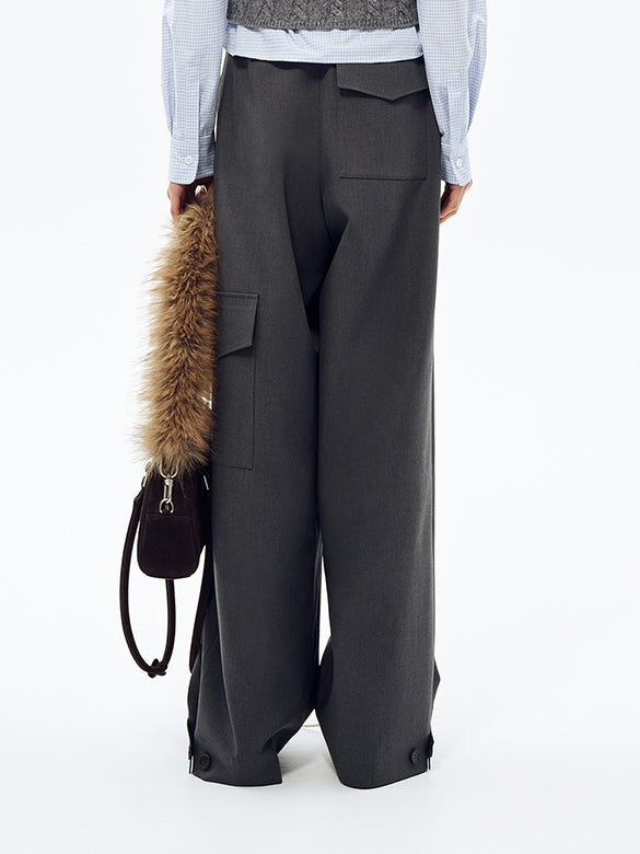 Belted Slacks Cargo Pants