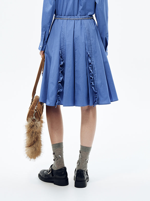 Frill Taffeta Skirt