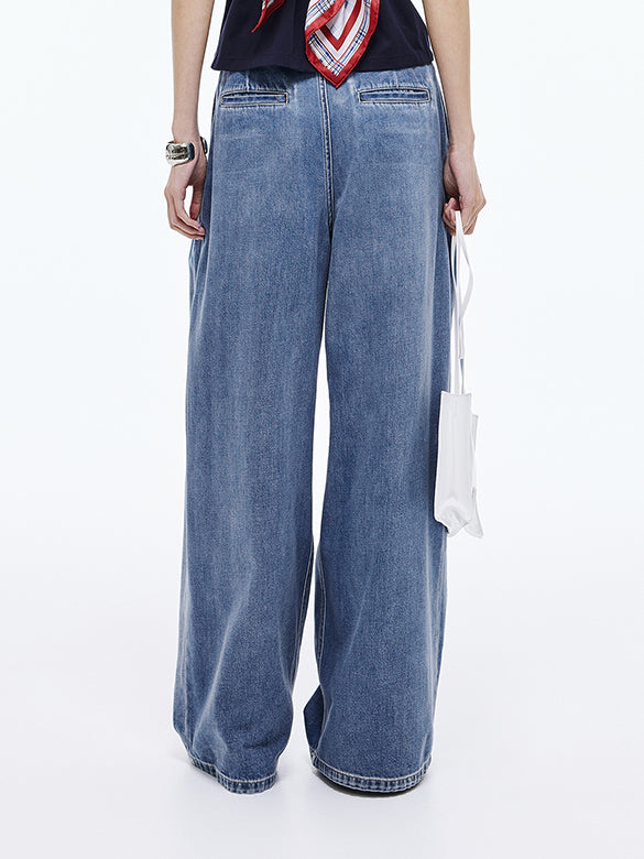 White Belted Denim Pants