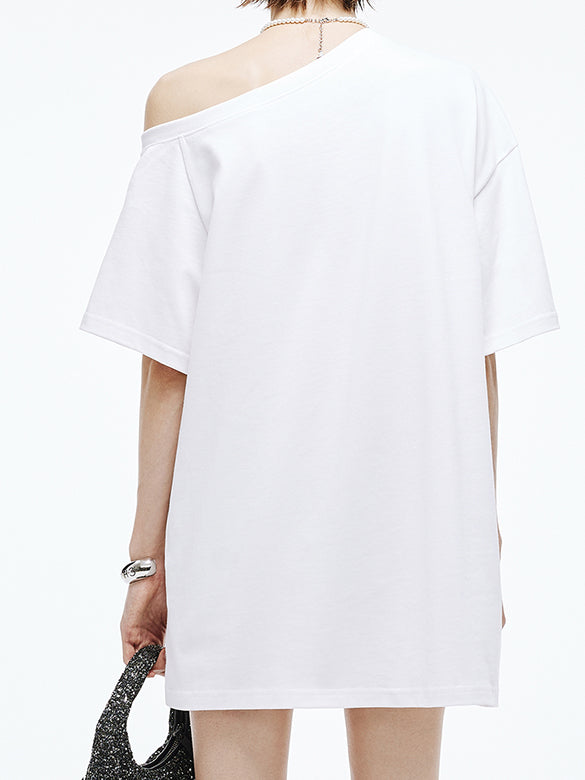 One-shoulder T-shirt Dress