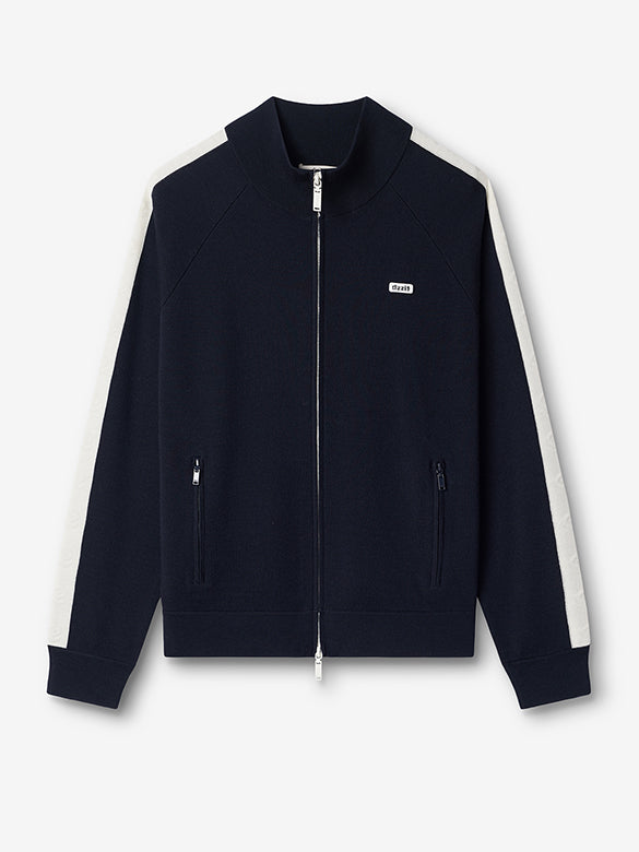 Line Zipper Knit Cardigan
