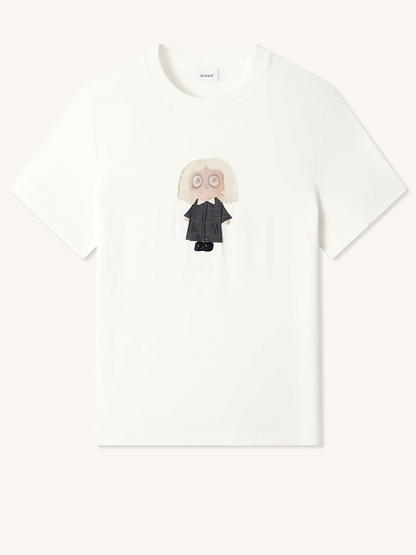 Character Design Embroidery T-shirt