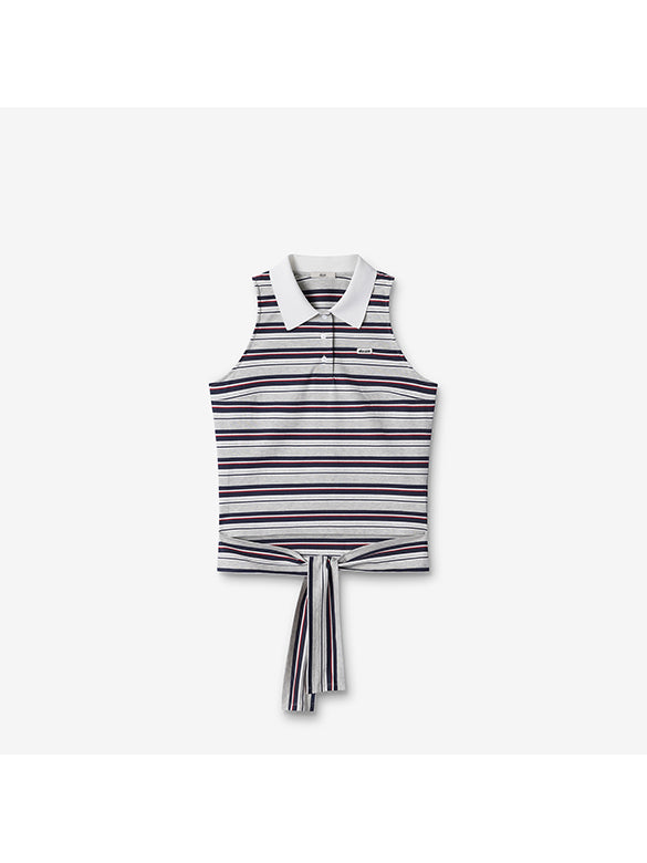 Sleeveless Polo Top