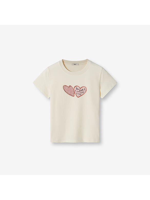 Heart Printed T-shirt