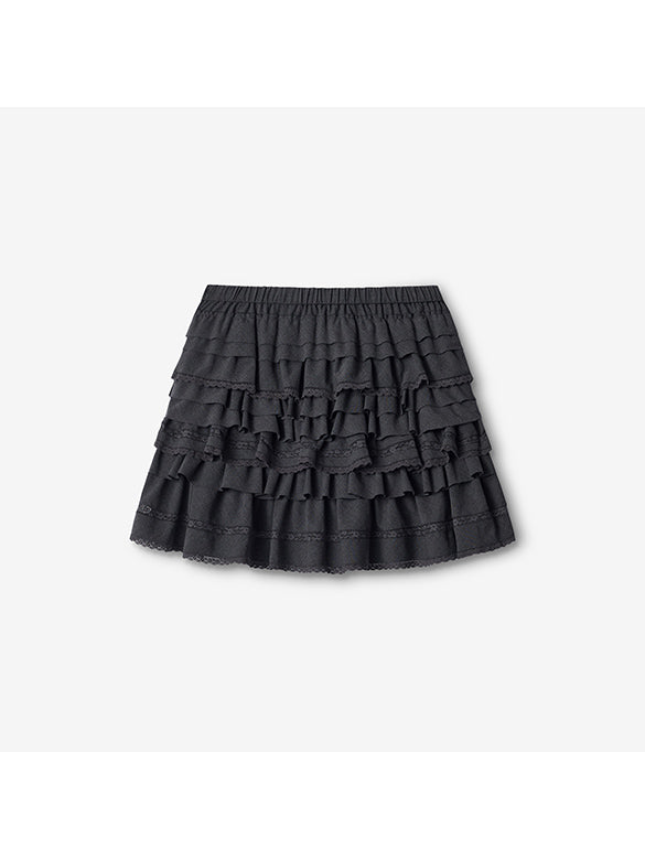Lace Combination Frill Skirt