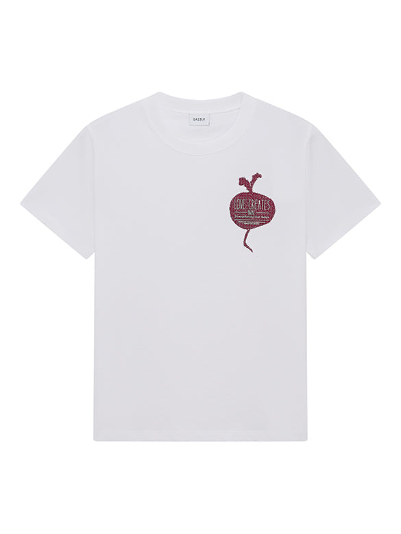 Embroidery One-point T-shirt
