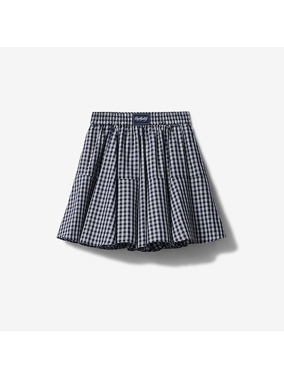 Plaid Flare Skirt